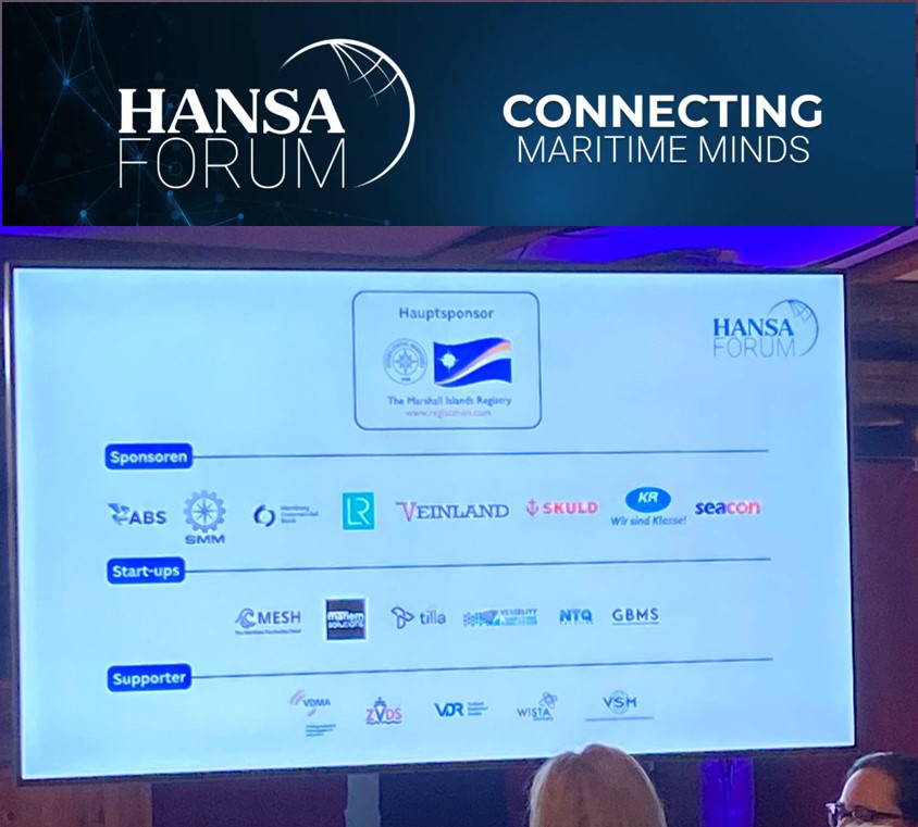 VEINLAND sponsert 25. HANSA Forum “Connecting Maritime Minds” 2023