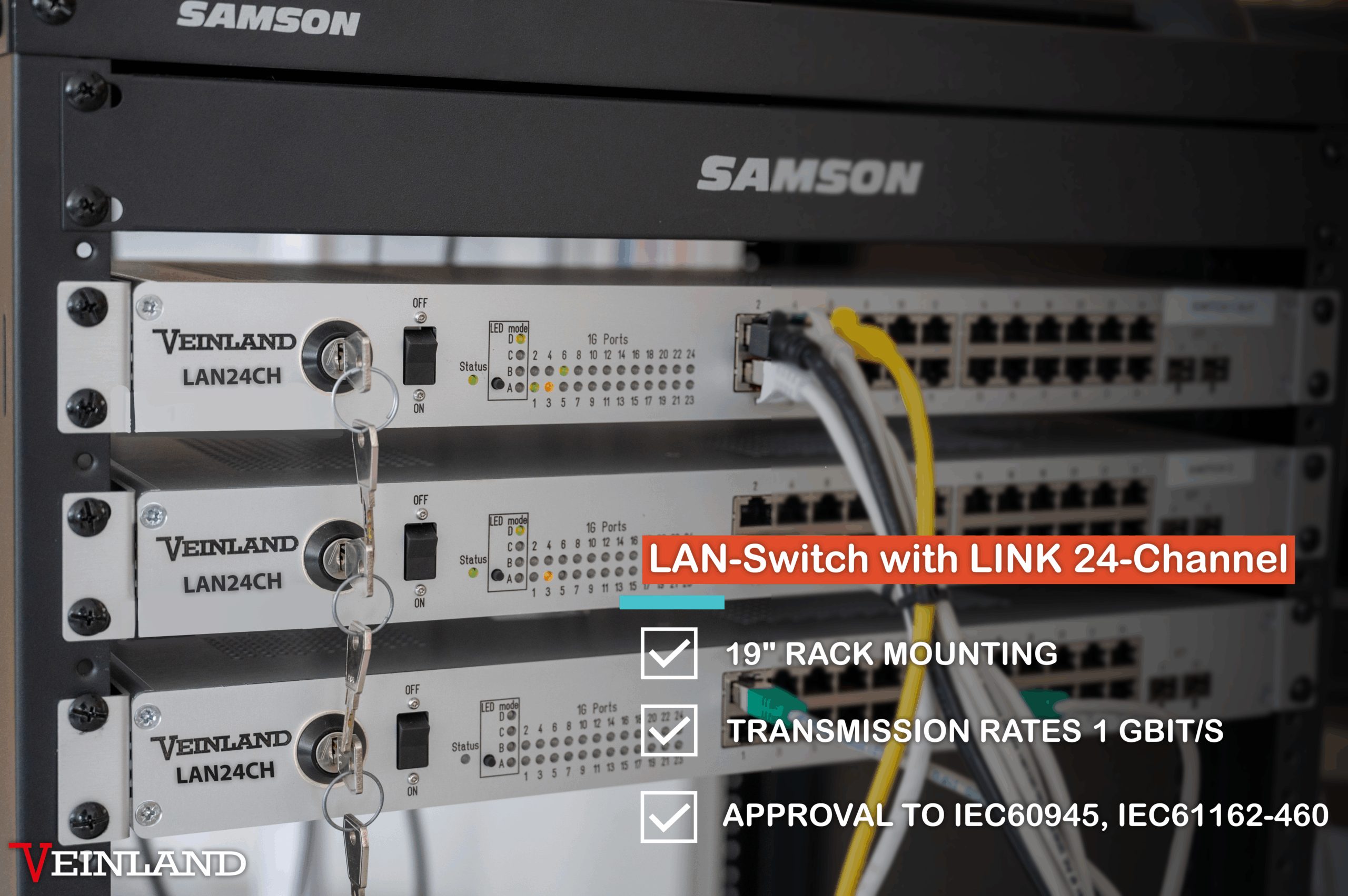 LAN24CH – LAN-Switch mit 24-Kanal-LINK-Funktion